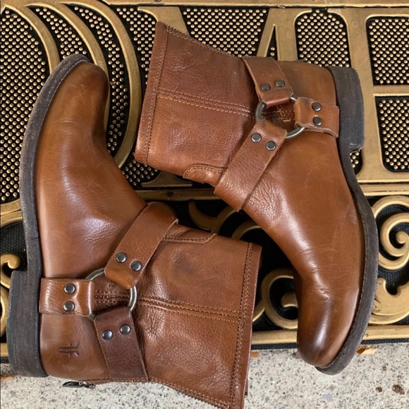 Frye Phillip Harness Cognac Bootie - Picture 6 of 8